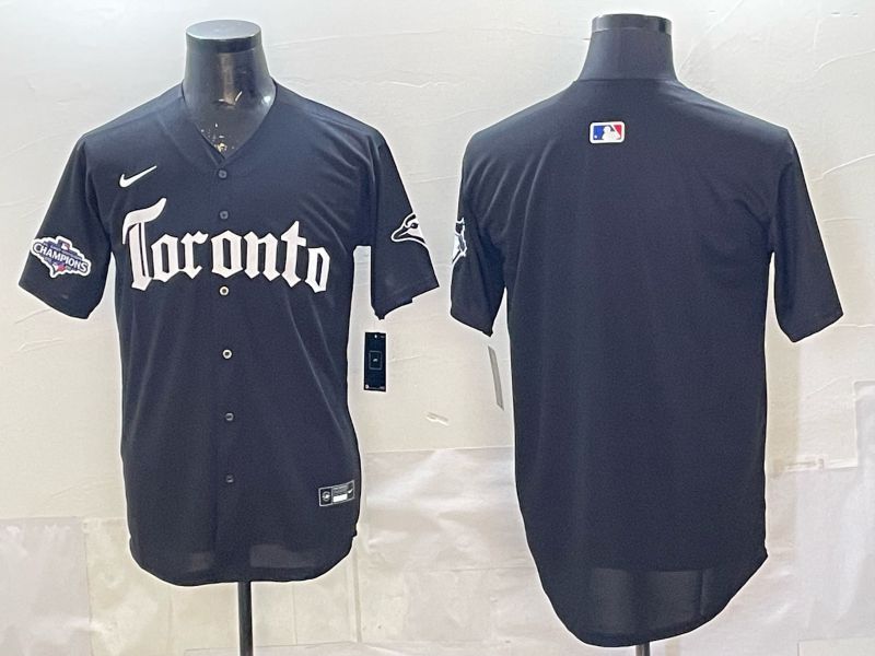 Men 2026 Toronto Blue Jays Blank Black 5th generation Joint Name Nike MLB Jersey style 02->toronto blue jays->MLB Jersey